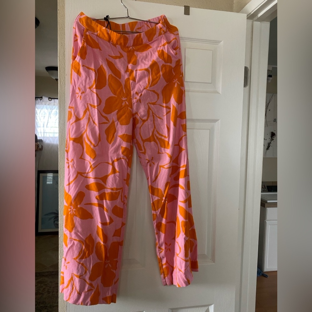 Rhythm Aloha/Hawaii collection linen wide leg trouser